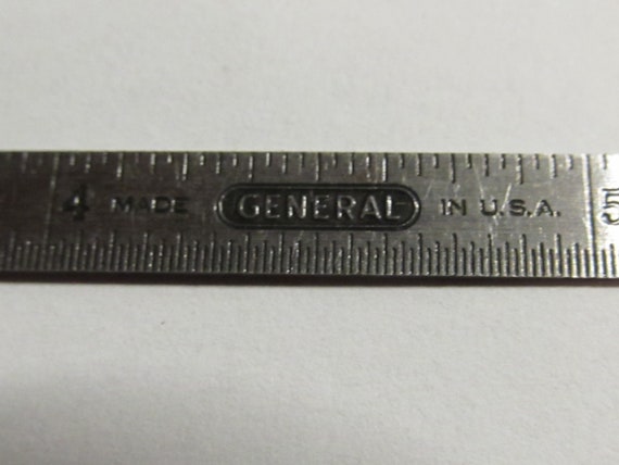 2 Machinist Rulers Gauges / General Stainless No 301 Pocket Clip Ruler &  Lufkin Rule Co No 2310 / Made in USA 