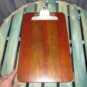 Antique Butcher Block Wood "Service" Products Div Chicago Clipboard - 9 1/2" Wide 15" Tall  1/2" Thick ~ Legal Size Clipboard