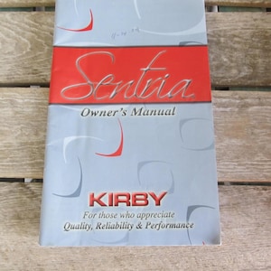 Vintage Kirby Sentria Owner&#39;s Manual Instructions User Guide