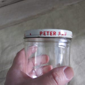 Vintage Peter Pan Smooth Peanut Butter Glass Jar With Lid ~ P-nuttiest ...