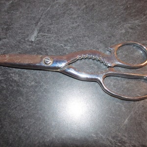 Vintage Wiss Scissors Facile Screw-bolt Inlaid W1225 Knife Edge