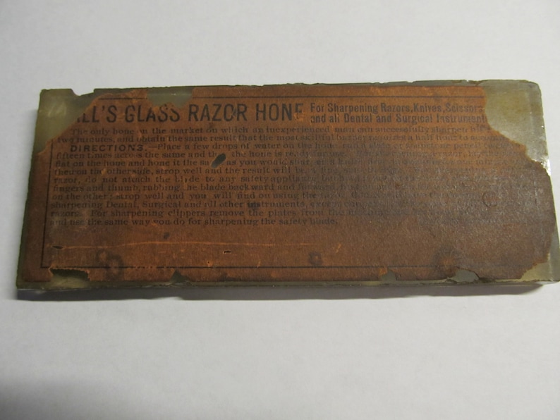 Vintage Glass Razor Hone / Flat Glass Hone for Sharpening Etsy