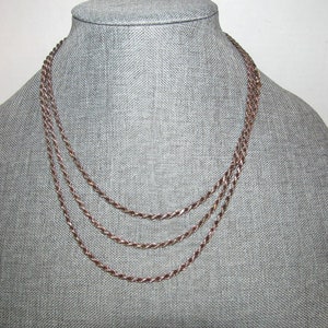 Vintage Signed 925 Milor Italian Sterling Silver 60" Twisted Rope Chain 52.85 Grams / Made in Italy
