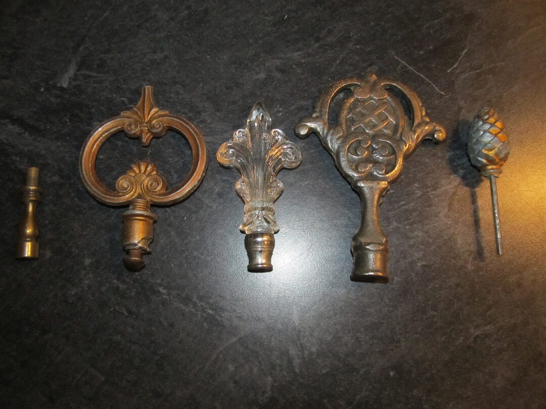 Vintage Lamp Finials / Finial Extenders You Choose 2 Brass Extender