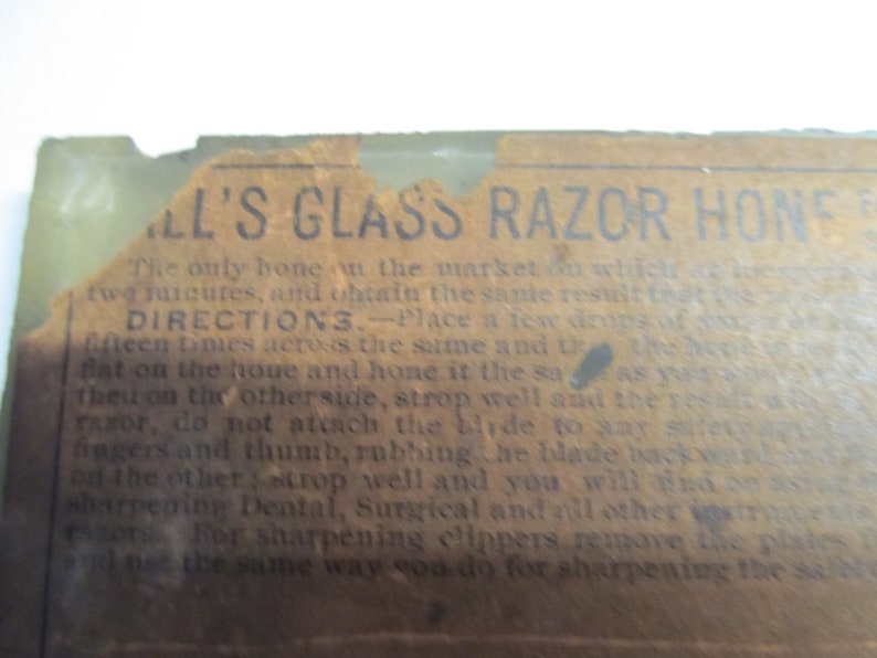 Vintage Glass Razor Hone / Flat Glass Hone for Sharpening Etsy