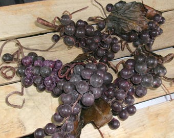5 Vintage Lightweight 6" Purple Grape Clusters Bowl Filler Fruit Grapes
