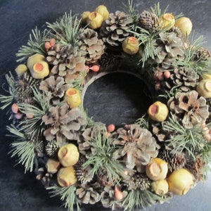 Dried Flower Candle Ring Centerpiece or wreath. All natural, handmade in  New Hampshir…