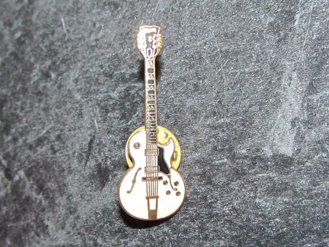 2 Vintage Guitar Lapel / Hat Pins Pink & Black Fender Etsy