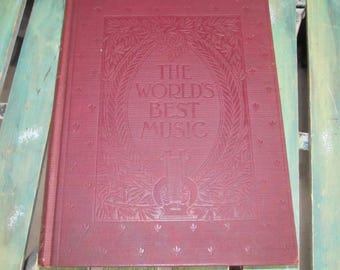 Vintage 1908 "The World's Best Music" Famous Songs Philharmonic Edition Volume 7 The University Society Inc