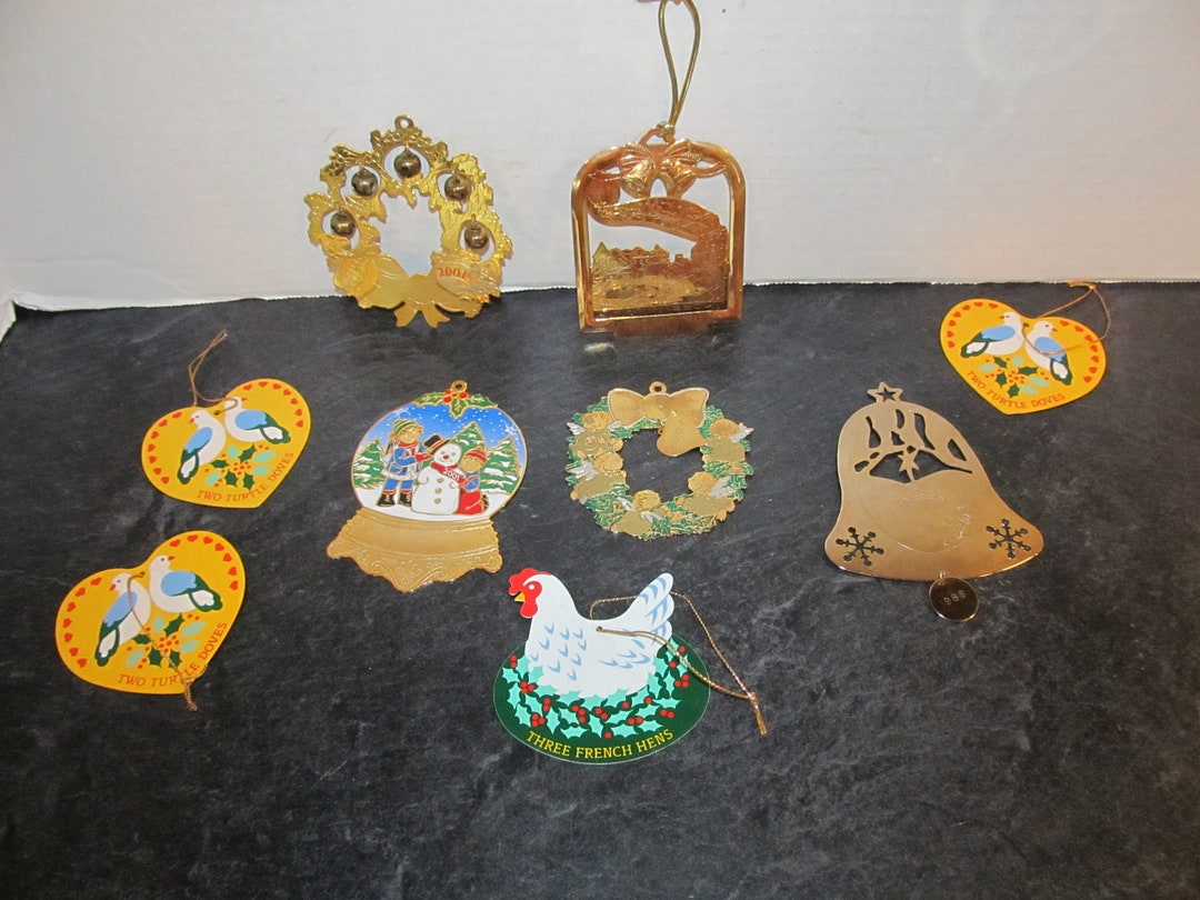 Vintage Brass Christmas Ornaments You Choose Gloria Duchin /1986 Bell