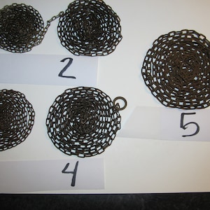 Choice Vintage Steampunk Clock Weight Chains ~ 64&quot; to 72&quot; Length Chains / Antique Cuckoo or Grandfather Clock Chains