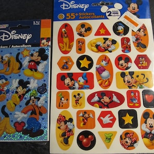Sandylion Stickers Packs ~ Disney Mickey Mouse ~ 1 Pack Glitter Mickey Pluto Donald Goofy  / 1 Pack 55 Stickers Mickey & Friends