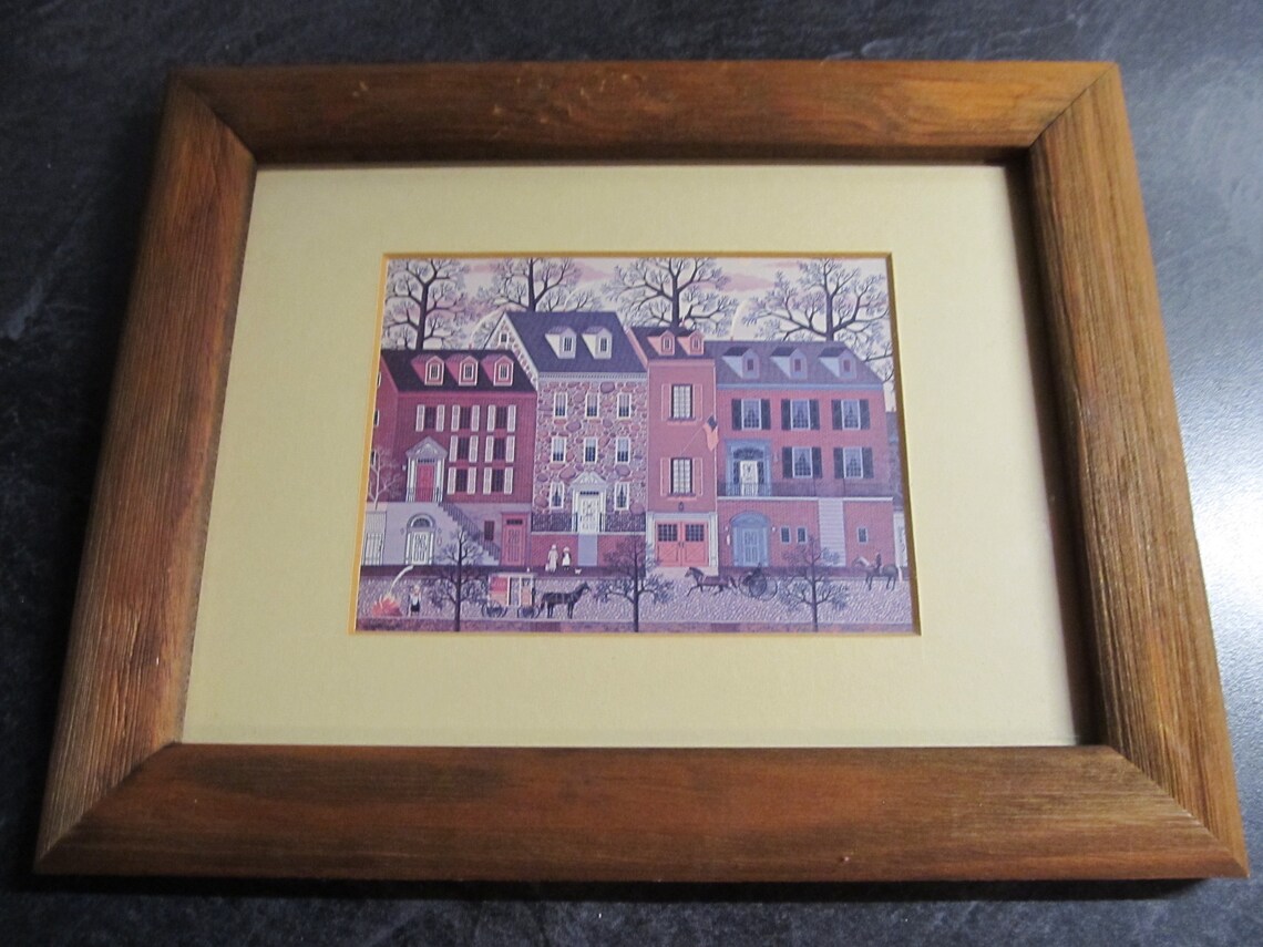 2 Vintage 1989 Cape Craftsmen Inc Wood Framed & Matted Prints Etsy