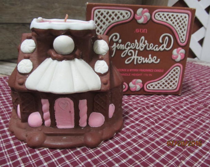 Vintage 1977 Avon Gingerbread House Frankincense & Myrrh Etsy