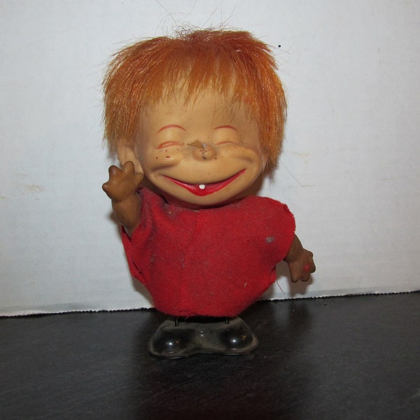 Vintage Larami Corp MAD Magazine Vintage Happy Herman 5" Vinyl Doll Alfred E. Nueman Tested Working