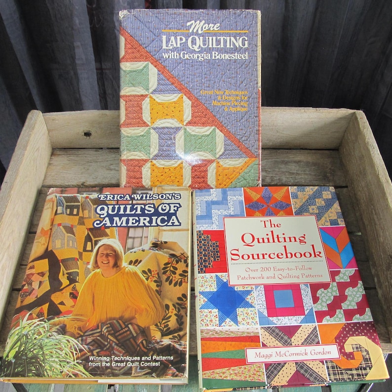 3 Vintage Quilting Craft Books - Quilting Sourcebook / More Lap ...