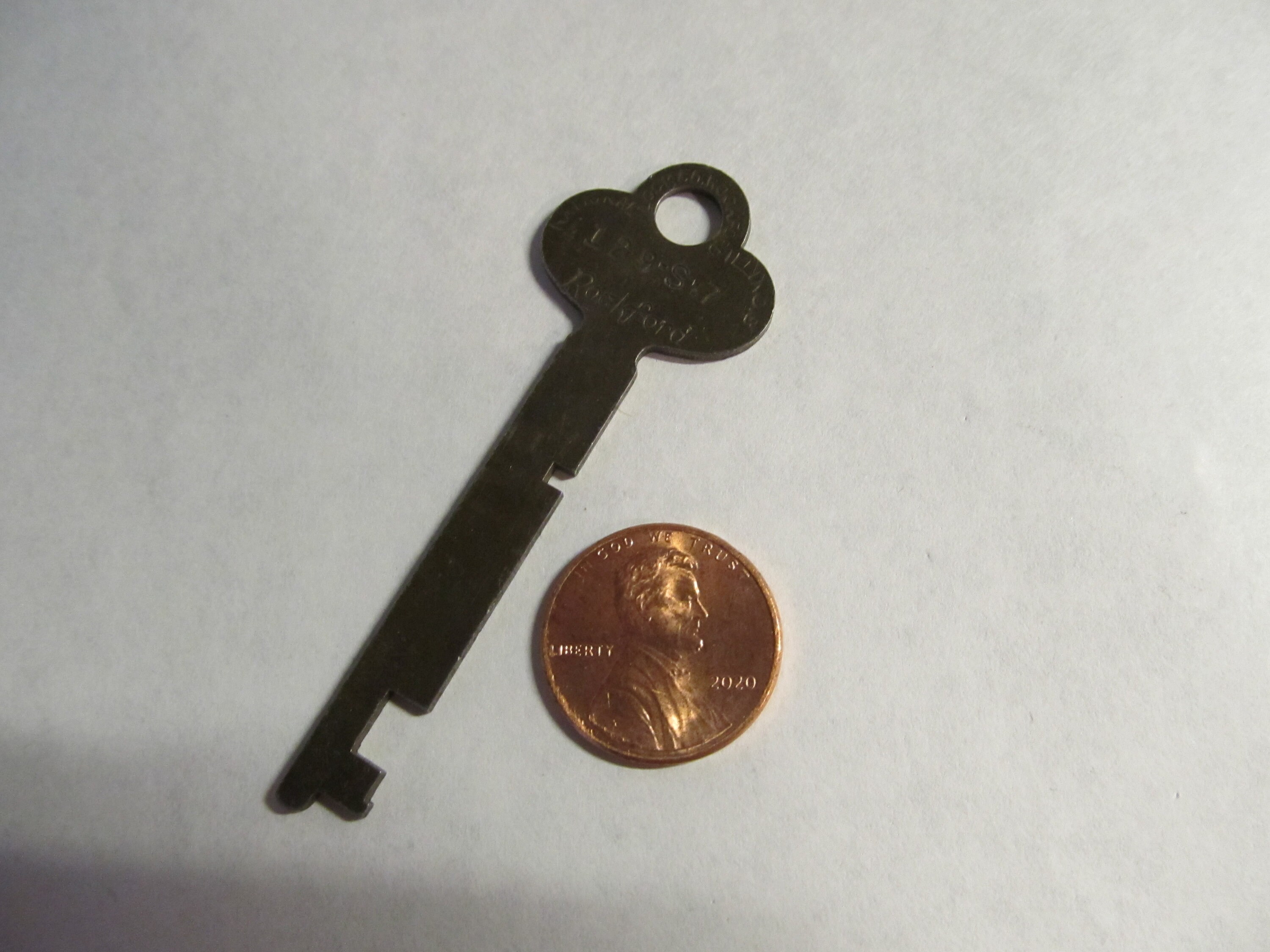 Vintage Rockford Flat Skeleton Key / National Lock Co
