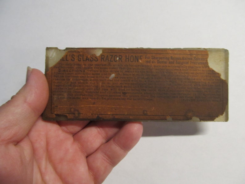 Vintage Glass Razor Hone / Flat Glass Hone for Sharpening Etsy