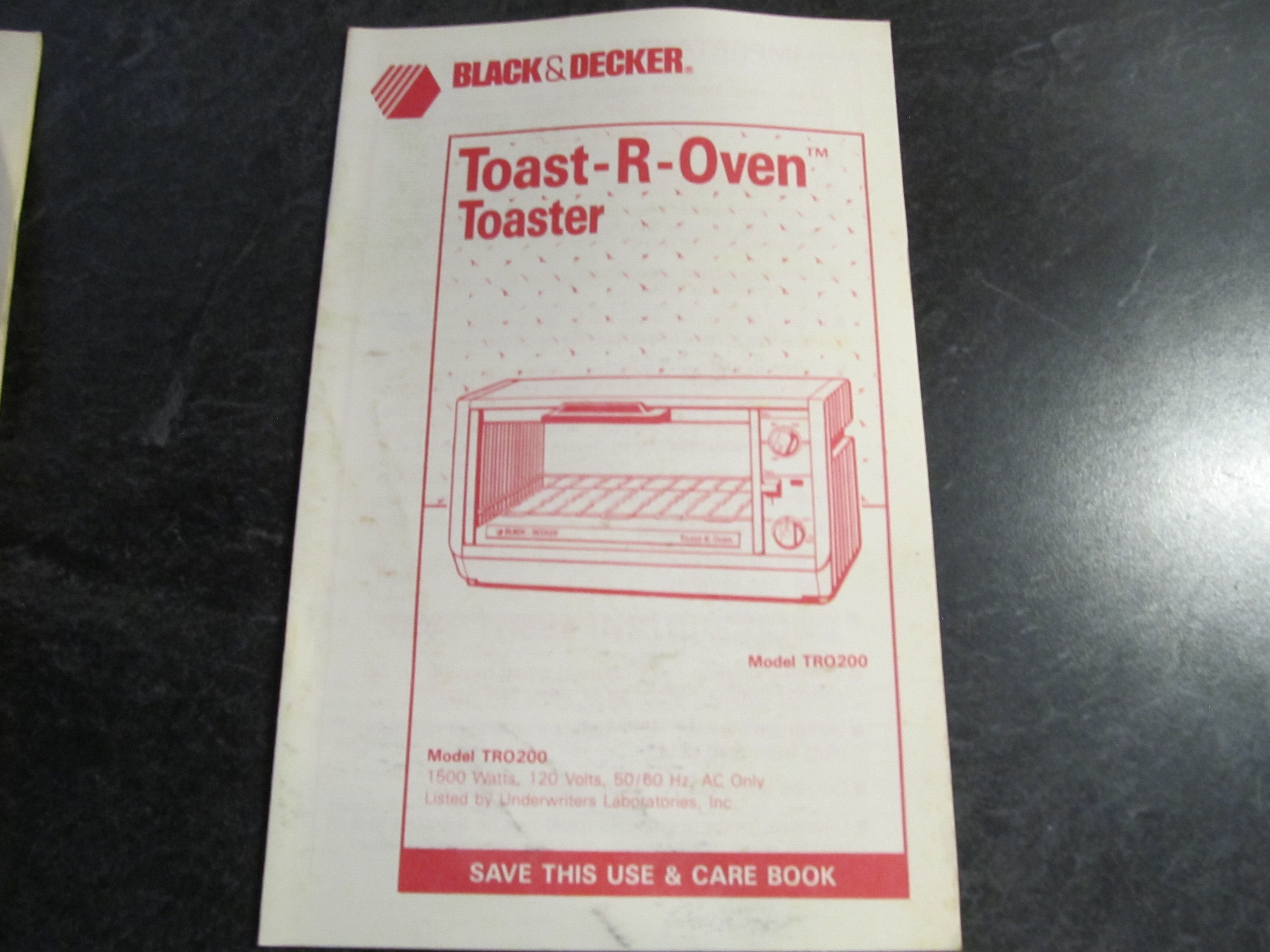 Choice Vintage Toast-r-oven Guides / Black & Decker Toaster Model