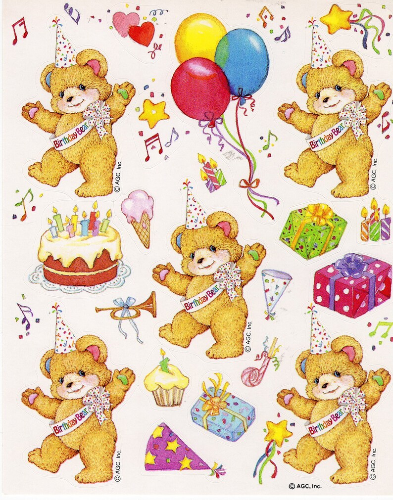 Mint!! Valentine’s Day Teddy Bear Vintage Stickers American Greetings Mint!! Valentine’s Day Teddy Bear Vintage Stickers American Greetings