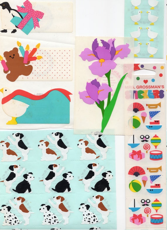 Vintage 1990s Mrs Grossman Paper Company Mrs Grossman\u2019s Wedding Birthday Gifts Presents Stickers Stickers by the Yard