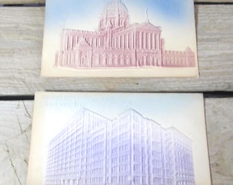 Vintage Heavily Embossed 1900's Unposted Postcard ~ Choice ~ U.S. Post Office OR Marshall Field's Retail Store Chicago Illinois