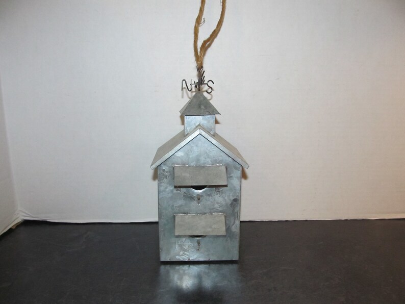 Vintage Tin Birdhouse Votive Candle Holder Bird House Lantern Etsy