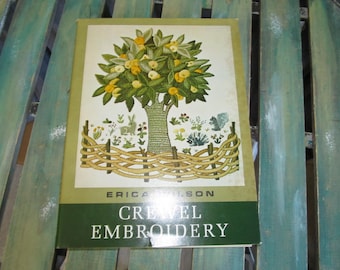 Vintage 1962 Erica Wilson Kagan Crew Embroidery HC DJ Craft Book Scribners