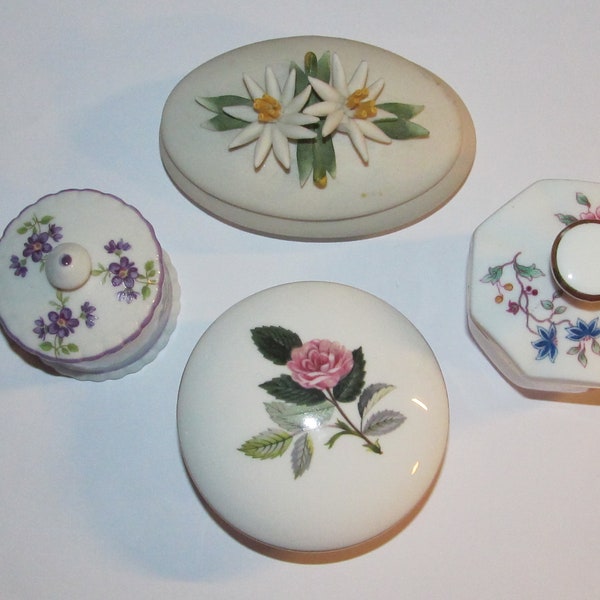 Vintage Trinket Ring Boxes /Choice/ Reutter Porzellan W. Germany/ Wedgwood Hathaway Rose OR Hammersley Bone China / Capodimonte Crown N