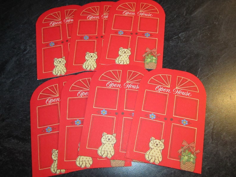 7 Vintage Hallmark Open House Door Invitations Greeting Cards Etsy