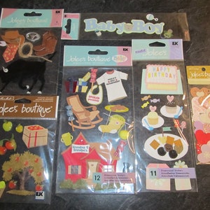 Jolee&#39;s Boutique & Jolee&#39;s by You Dimensional Stickers Packs/ Choice / Grandma&#39;s Grandpa&#39;s /Apple Picking/ Rodeo / Baby Boy/ Hearts / More