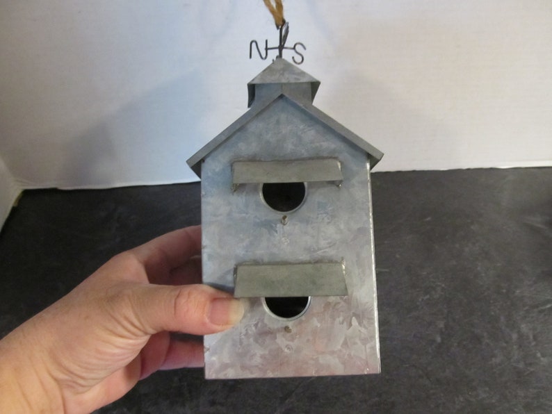 Vintage Tin Birdhouse Votive Candle Holder Bird House Lantern Etsy