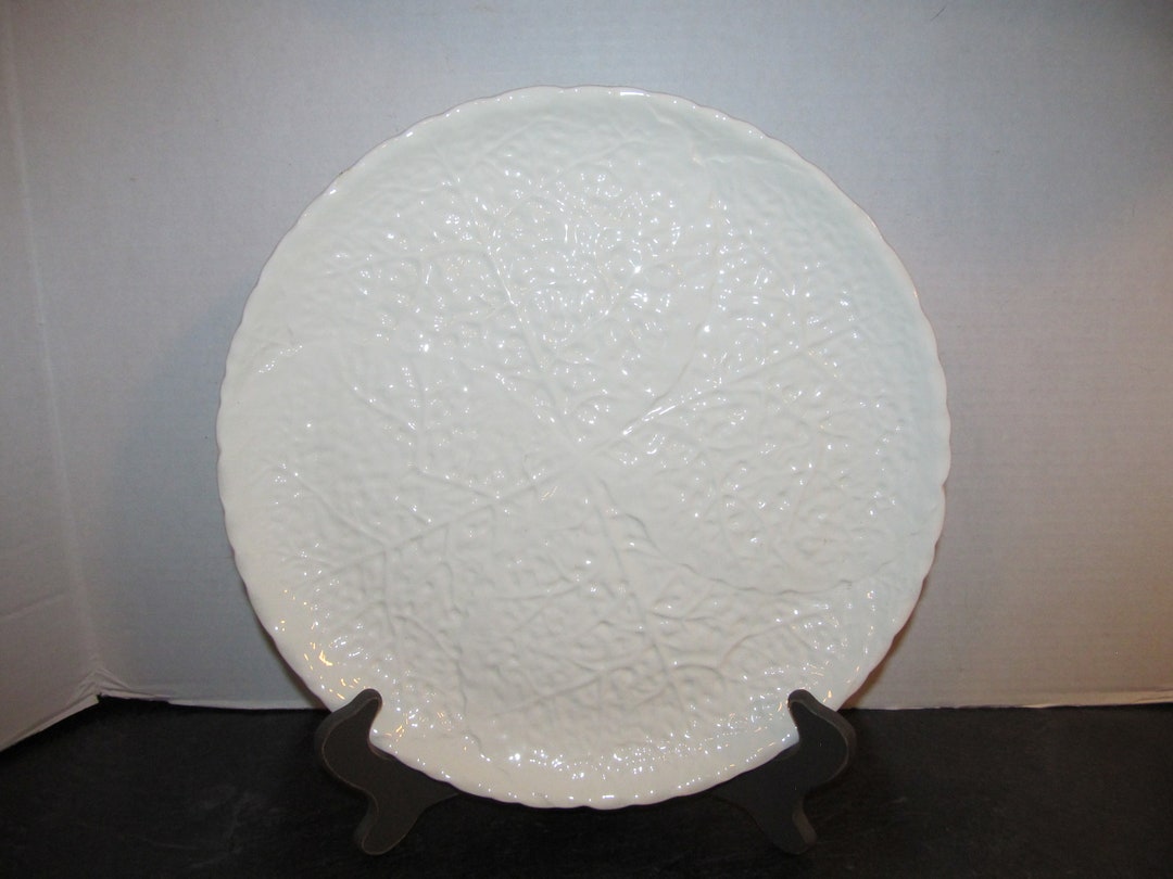 Vintage Erphila Art Pottery Germany / Leaf / Scalloped Rim 11