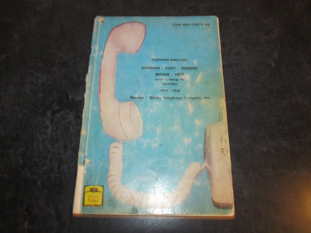 Vintage 196768 Hindman Kentucky Thacker & Grisby Telephone Etsy