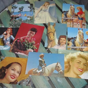 Vintage Original Mid Century Calendar Artwork Prints Lithographs Collection~ A. Scheer Litho - Lovely Young Ladies   - 7&quot; x 5&quot; Average Size