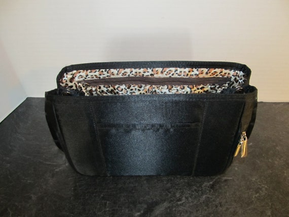 Pursfection Interchangeable Purse Organizer Black Leopard Print