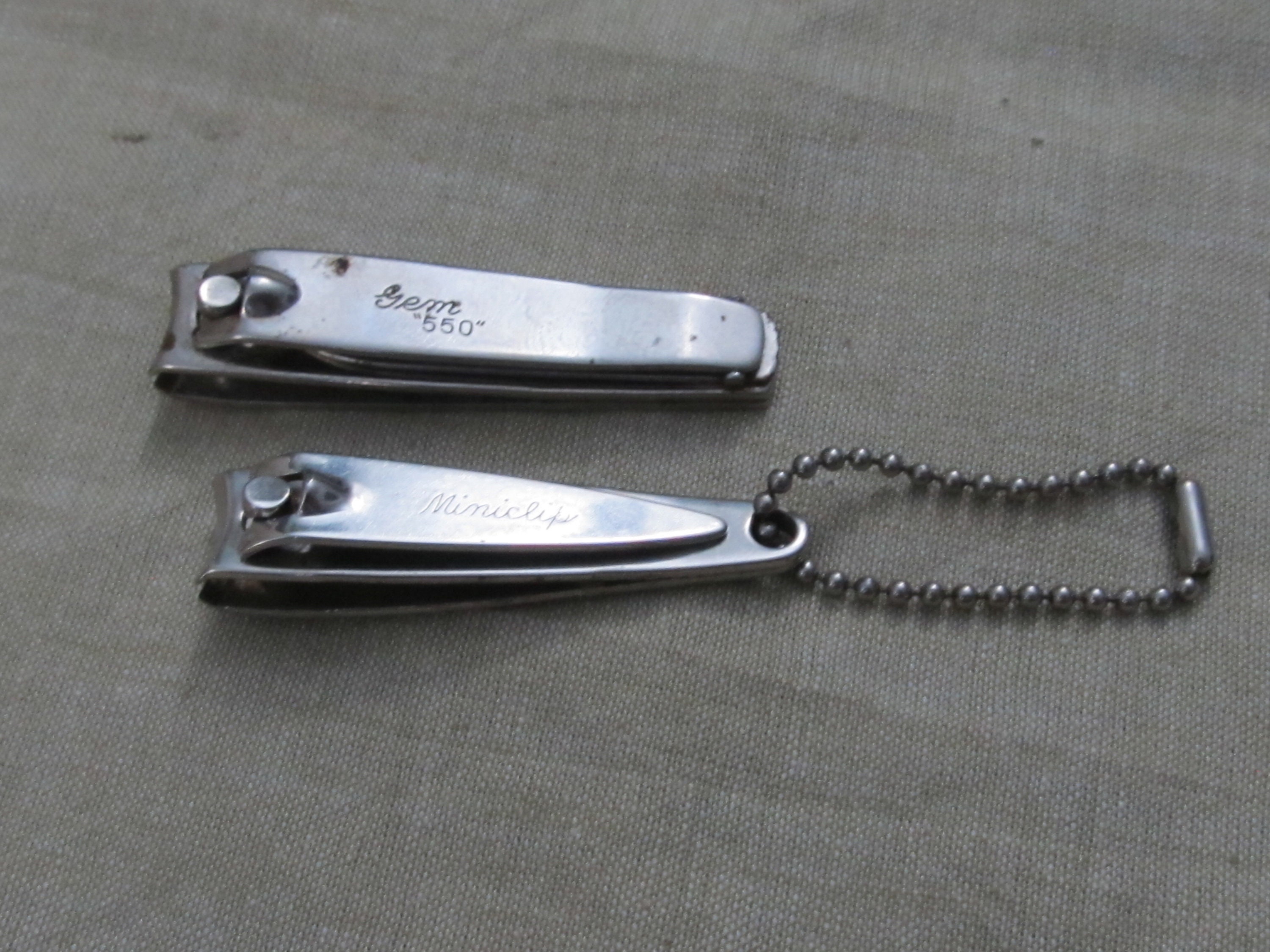 2 Pair Vintage Cook Fingernail Clippers ~ Cook 