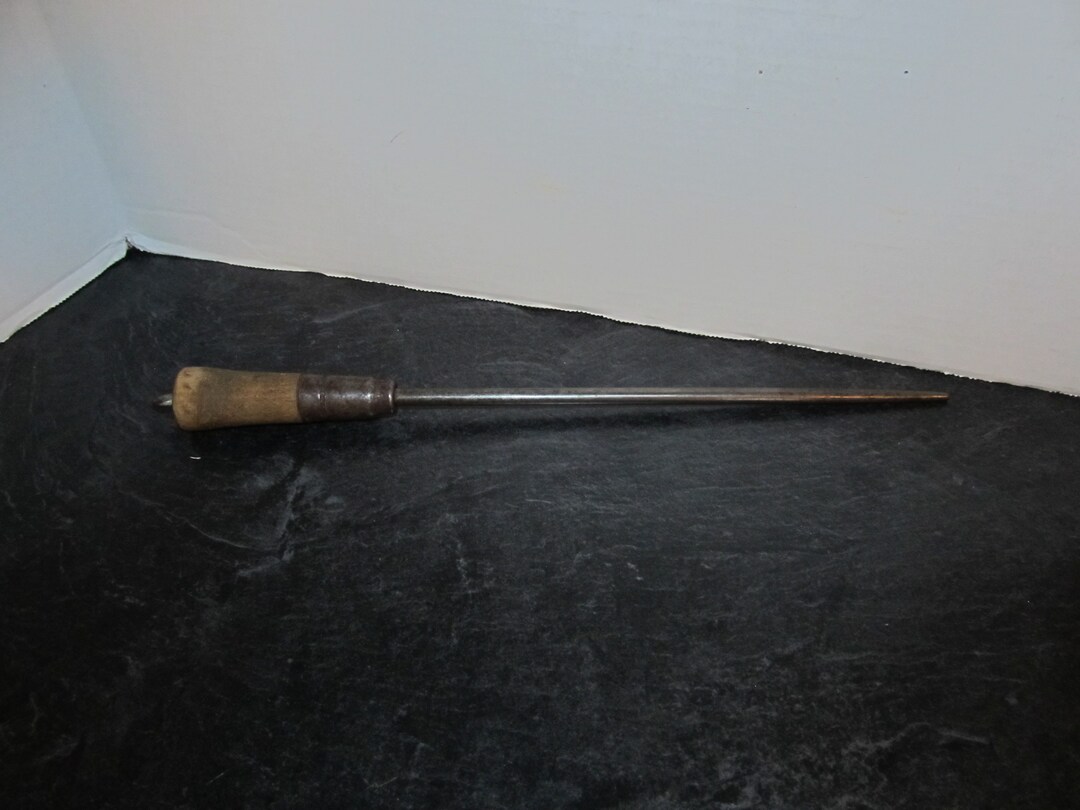 Vintage Lutz File Company Cincinnati Ohio Wood Handle Smooth File Tool