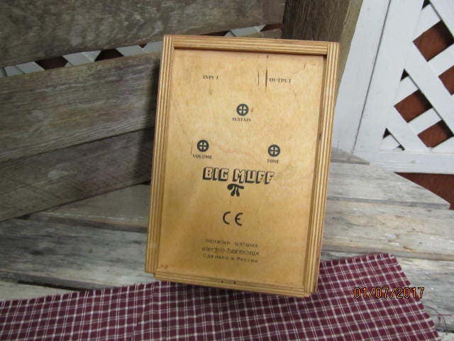 Vintage Big Muff Electro Harmonix Wood Wooden Box Original Box