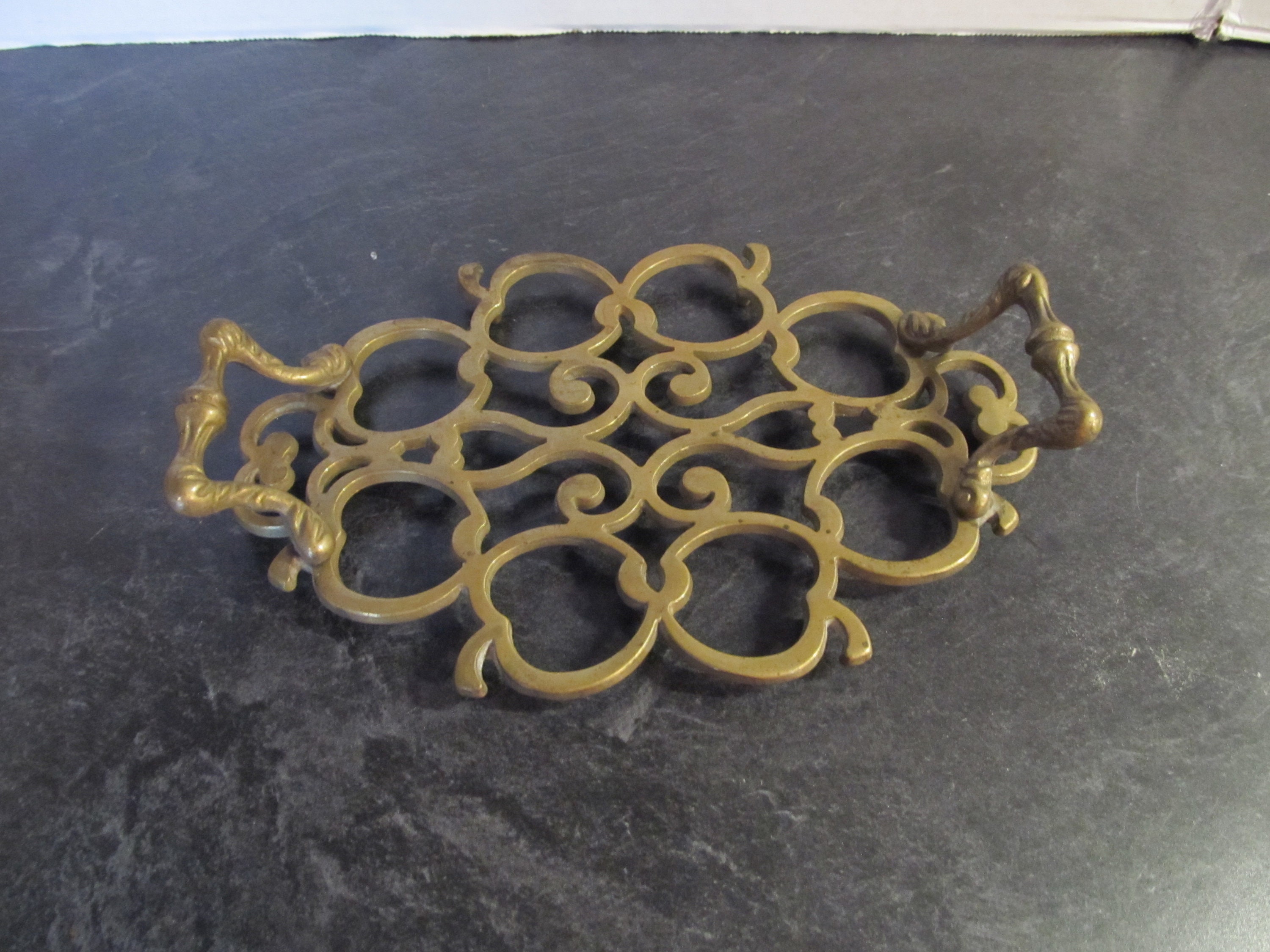 Footed Brass Tray 