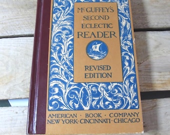 Vintage McGuffey's Second Eclectic Reader, edición revisada, American Book Company