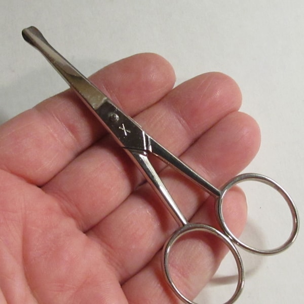 Vintage Hoffritz Italy Manicure Scissors / Ear & Nose Hair Trimmers / 4" Curved Scissors