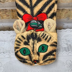Vintage 1989 Zak Designs Tiger Stripe Tabby Cat Eating Bird Teeth