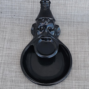 Vintage Black African Man Tribal Face Man Catch All Change Ashtray Holder Smoke Room Ceramic Pottery Wall Decor