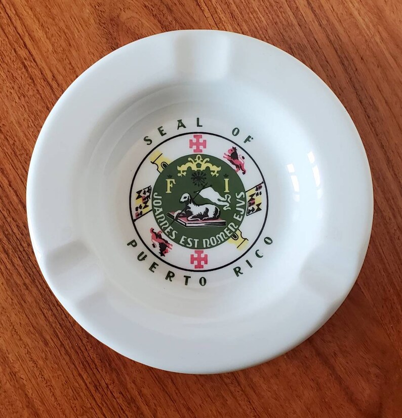 Vintage Caribe Great Seal of Puerto Rico Joannes Est Nomen | Etsy