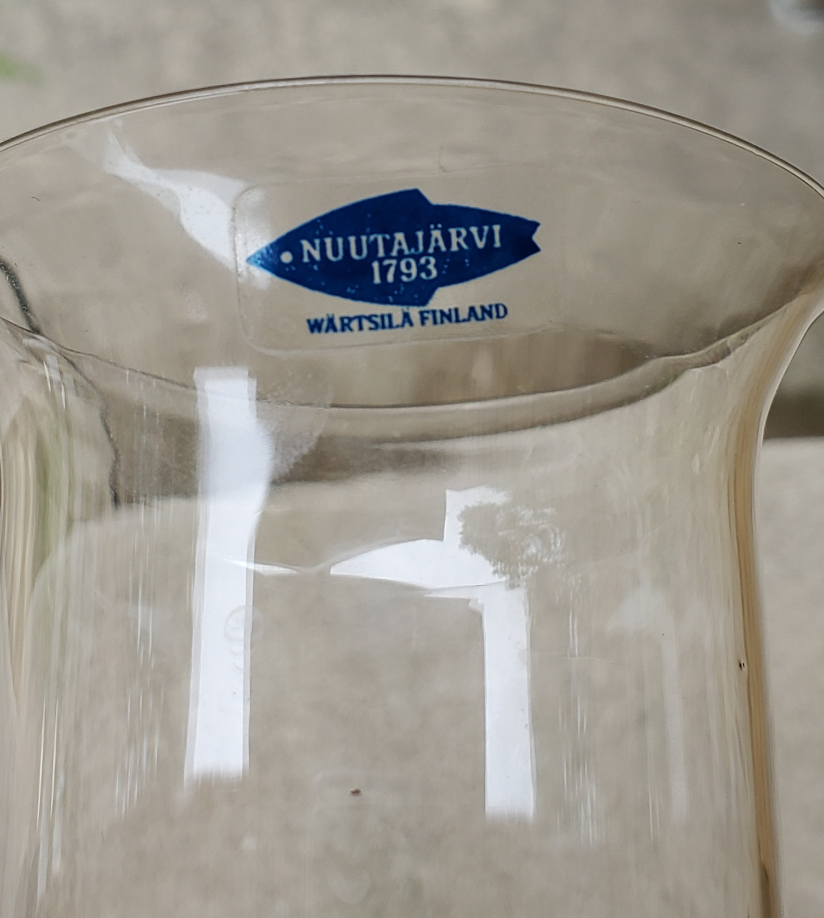 Vintage Nuutajarvi 1793 Finland Crystal Clear Art Glass Mid