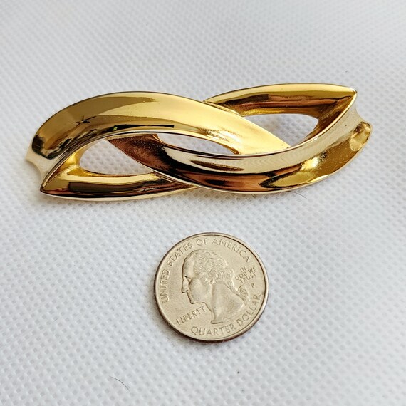 Vintage Givenchy Interlocking Infinity Brooch: Go… - image 1