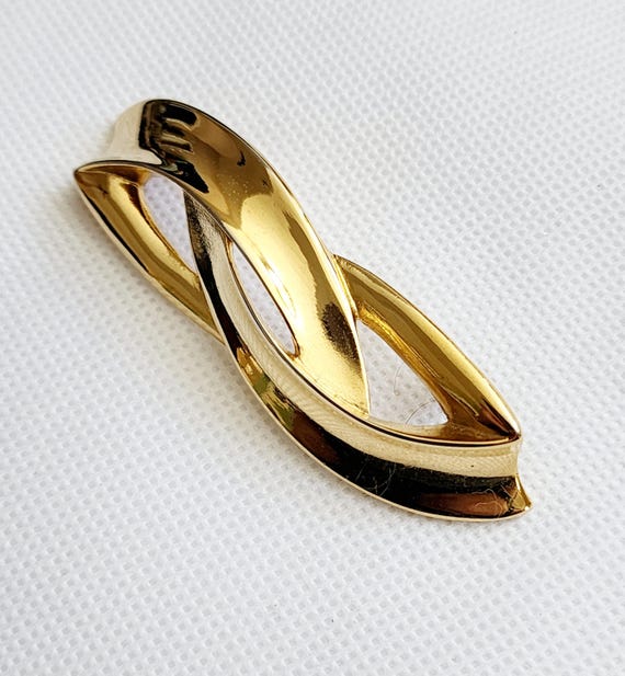 Vintage Givenchy Interlocking Infinity Brooch: Go… - image 3