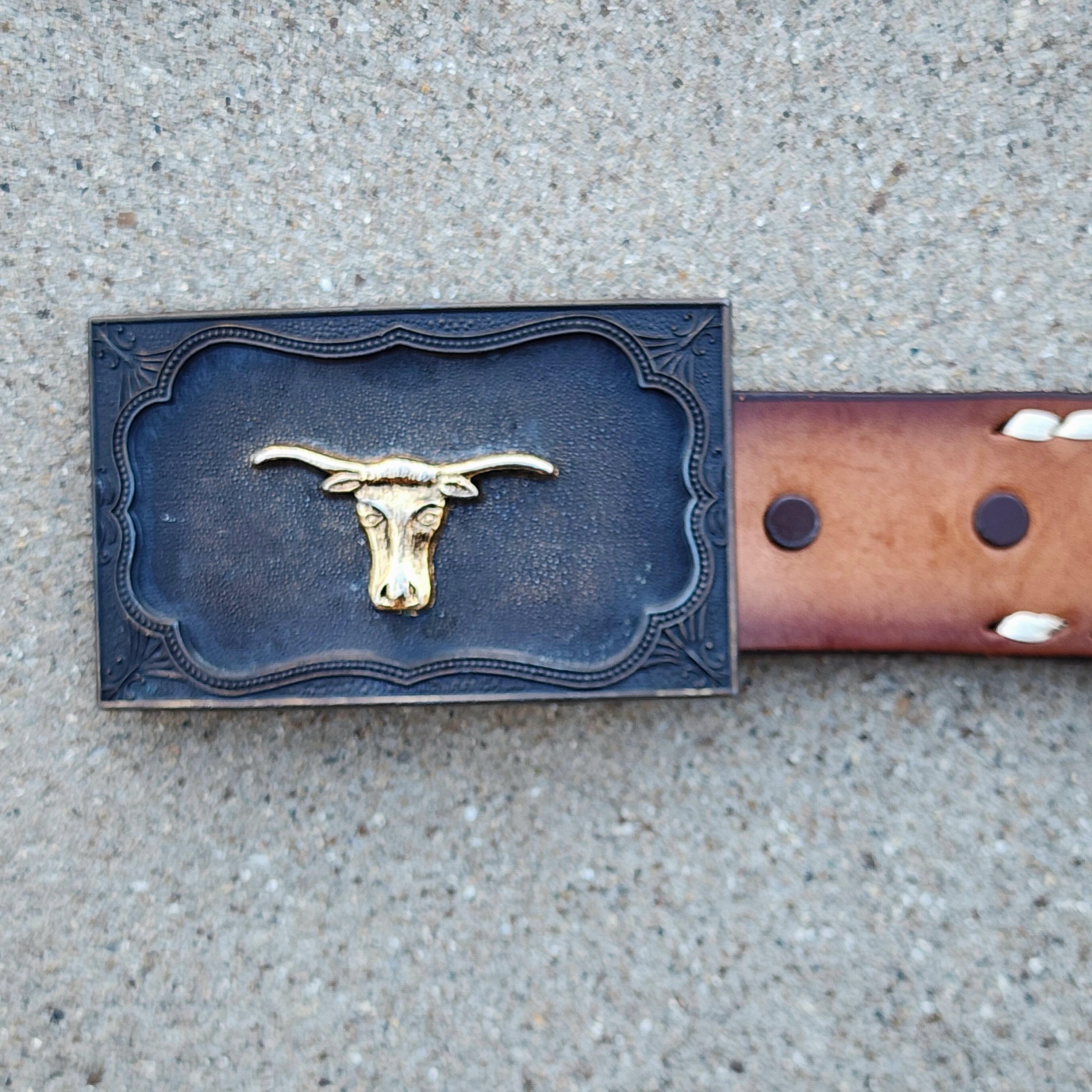 Vintage Nocona Tooled Leather Belt Kona Kut 32 Western Cowboy Rodeo w/ Blue Bayo Amazon.com: Nocona Men main image 4