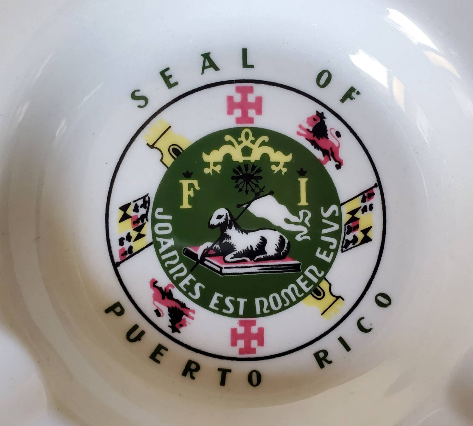 Vintage Caribe Great Seal of Puerto Rico Joannes Est Nomen | Etsy